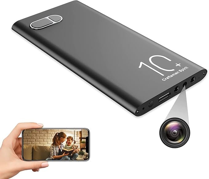 New WiFi Security Power Bank Camera 4k 10000mAh with Motion Detection, Live View Real-time Monitoring Video Audio Recording H10